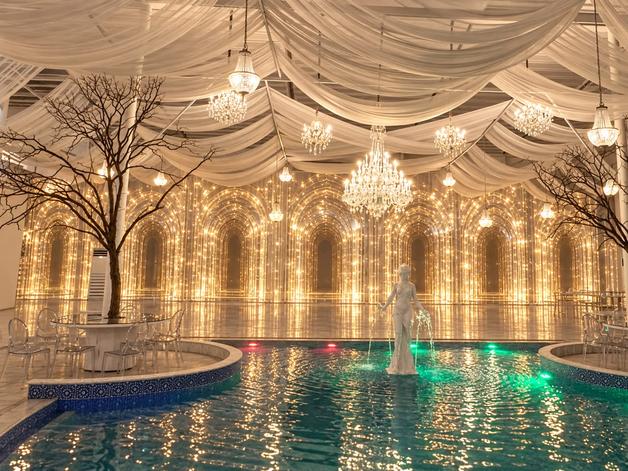 Wedding venue wall design by Nuha Saadeldin
