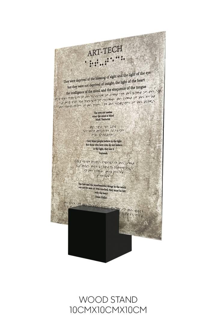 ArtTech accessible Braille art stand