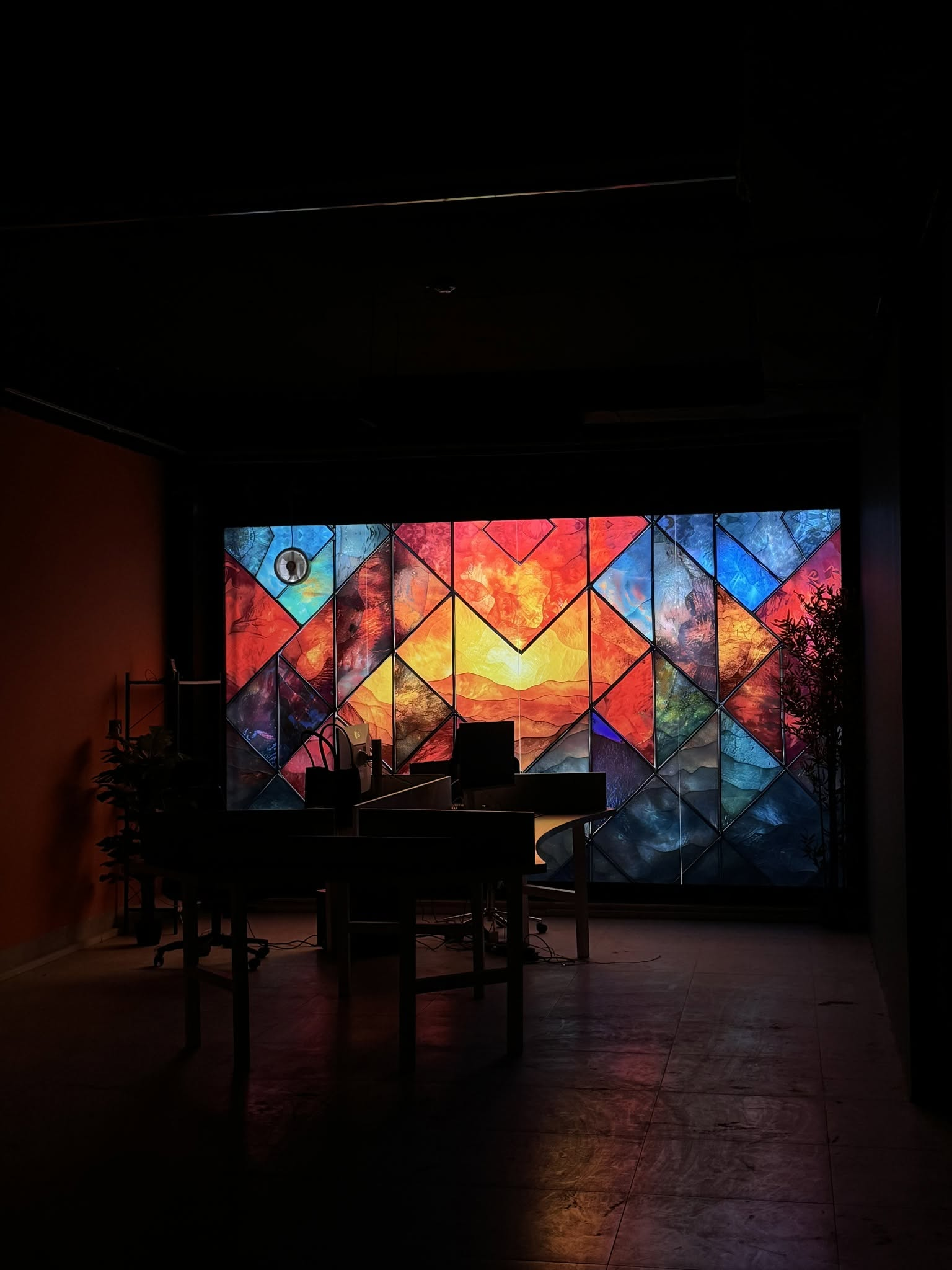 ArtTech illuminated printed glass office wall