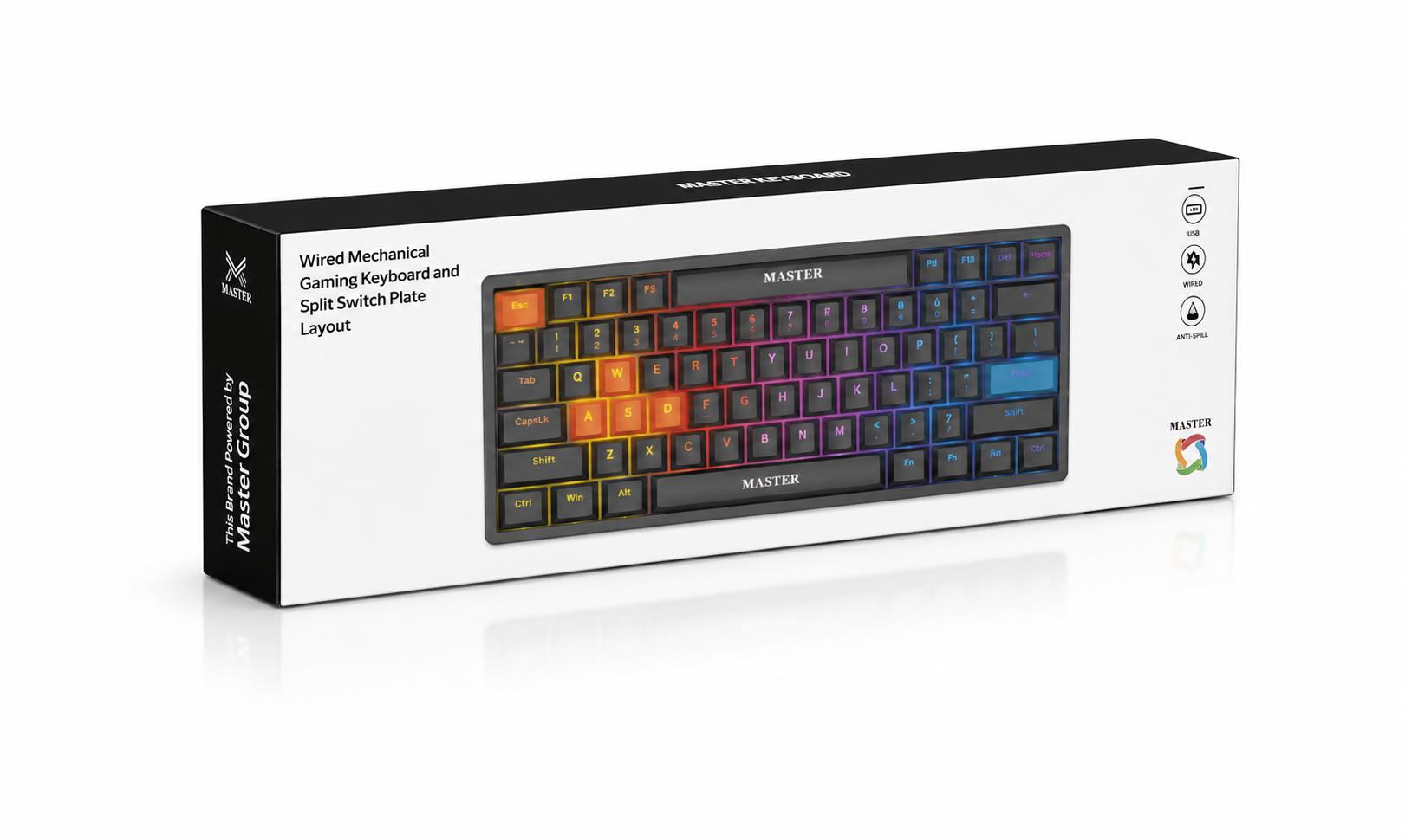 Master mechanical gaming keyboard retail packaging
