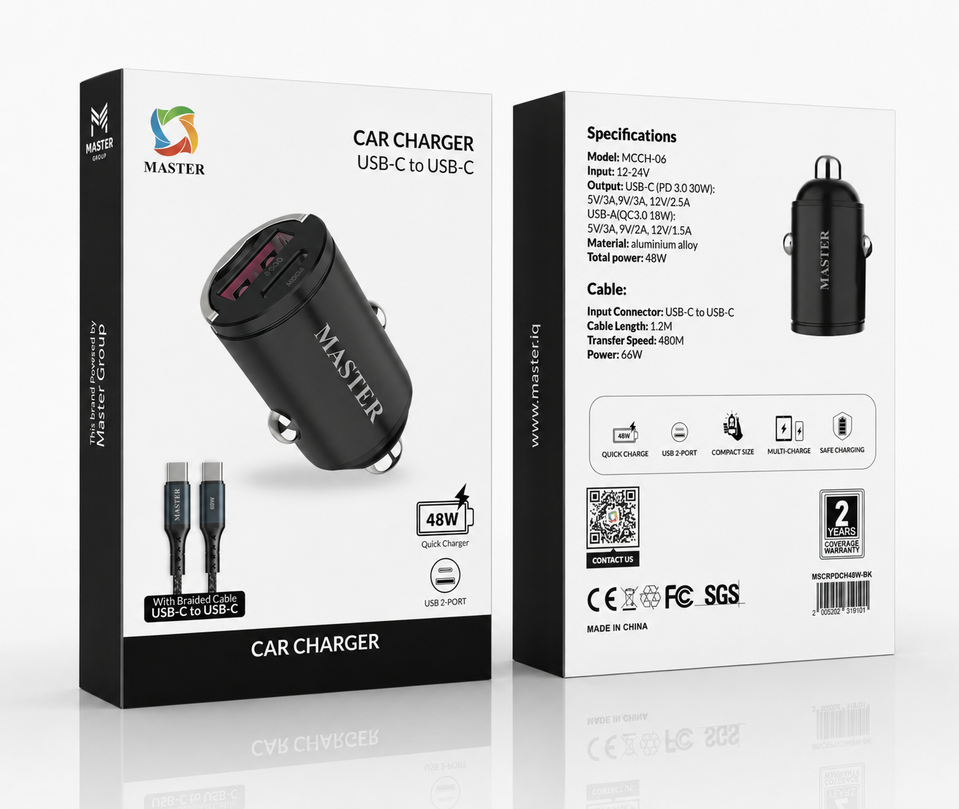 Master Group Car charger packaging mockup